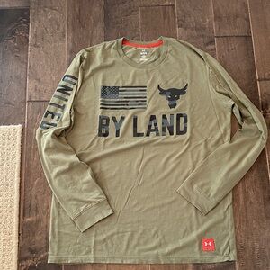 Under Armour Army Green Graphic Long Sleeve Tee